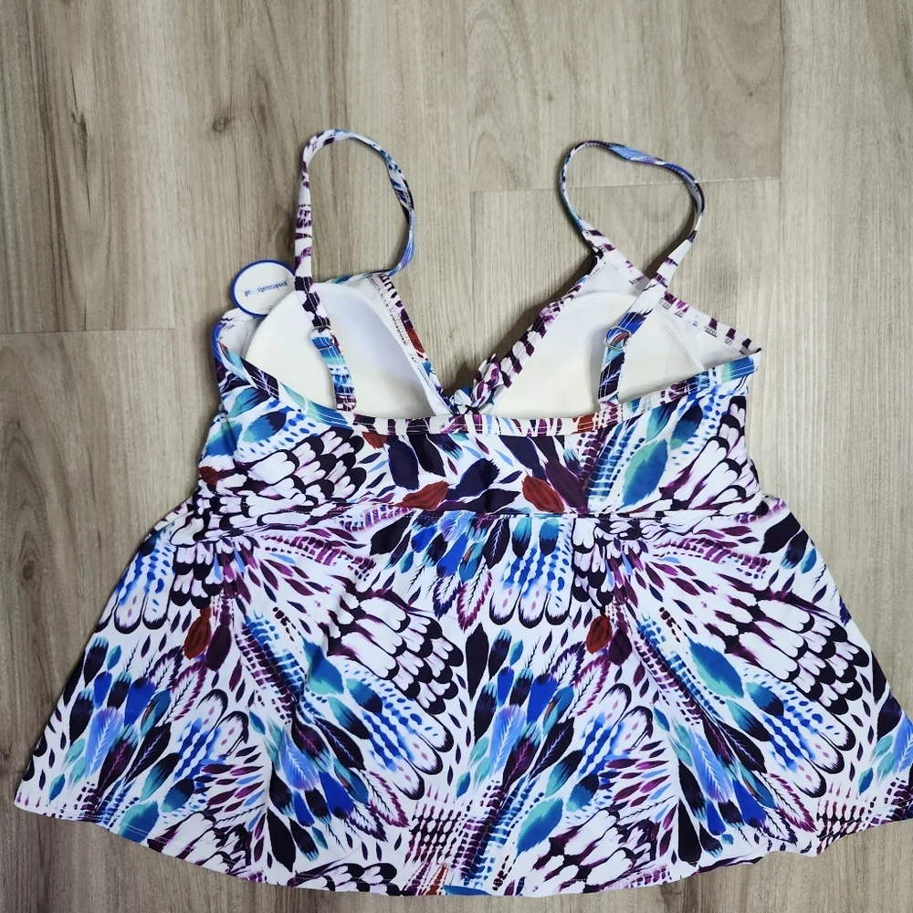 Swimsuits For All Womens 18 Tankini Swim Top Adjustable Straps Bathing Suit NEW